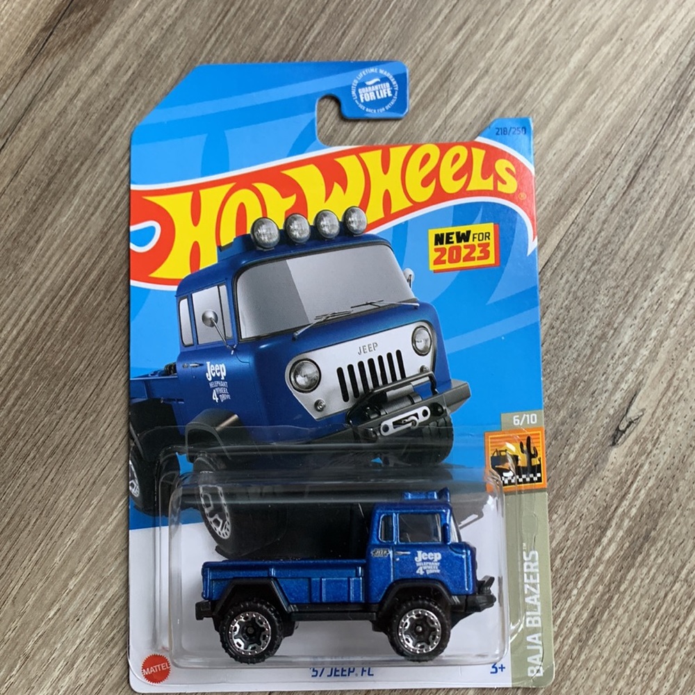 Hot Wheels Car 1957 Jeep FC Truck Blue HW Baja Blazer Mattel Hotwheels New 2023